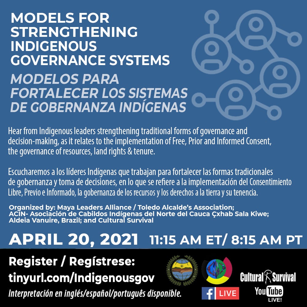 Modelos para fortalecer sistemas de gobernanza Indígena