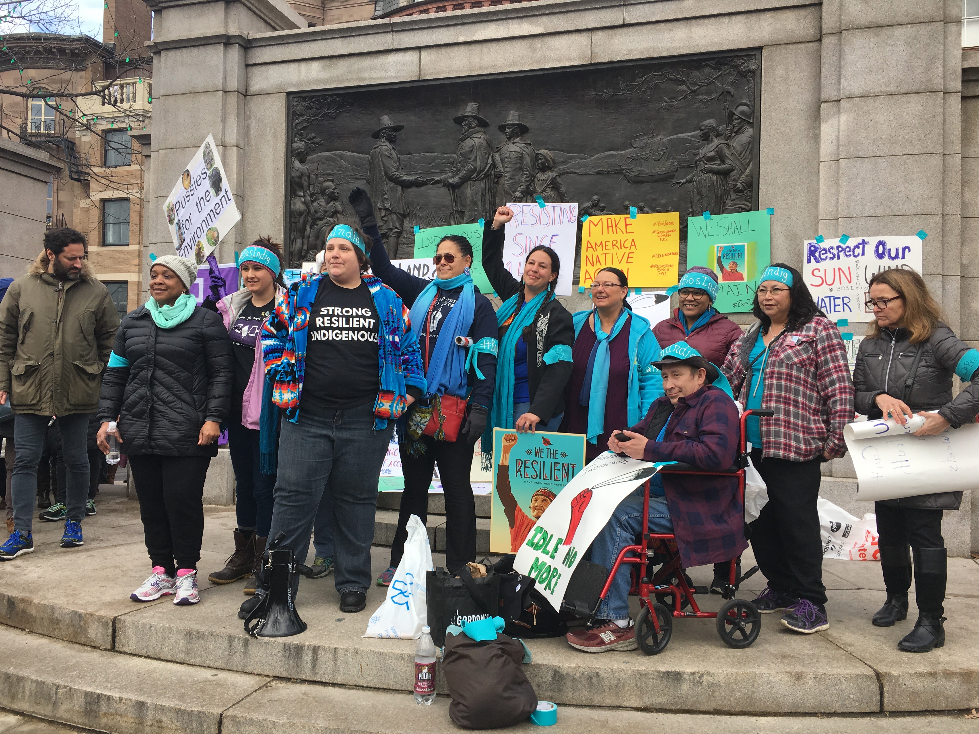 : In Boston, the #BosIndig contingent was vocal at the Women’s March for America.